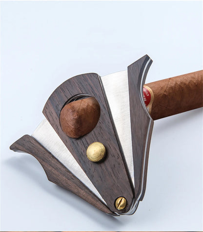 Cigar Cutter Wood Bat Shape Guillotine
