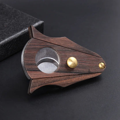 Cigar Cutter Wood Bat Shape Guillotine