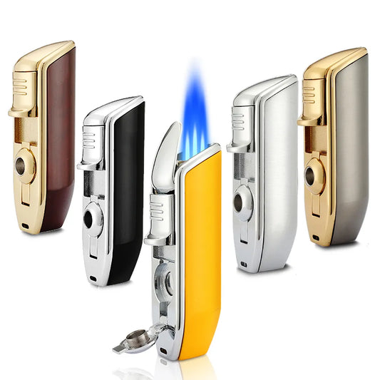 Cigar Lighter 3 Jet Blue Flame Torch Lighters